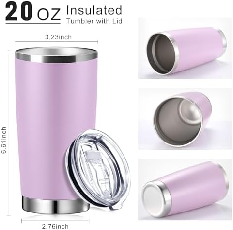 Sieral 36 Pack Stainless Steel Tumblers Bulk with Lids, 20 oz, Matte Color