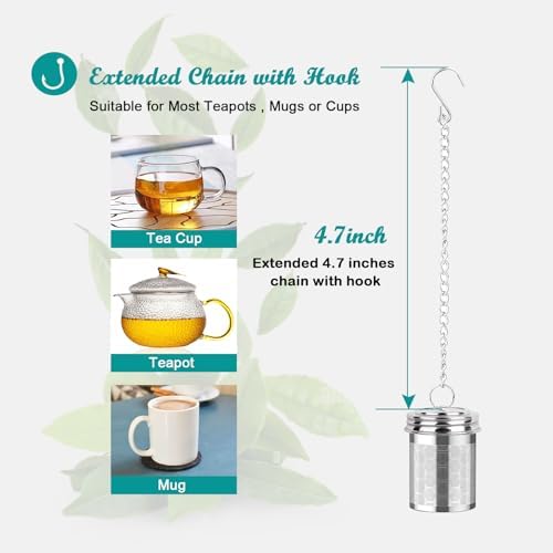 Tea Infuser for Loose Tea, Small 304 Stainless Steel Tea Strainer