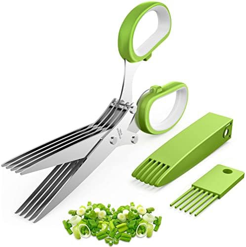 2026 Upgraded Herb Scissors, 5-Blade Kitchen Herb Shears