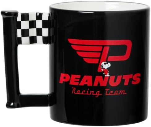 Silver Buffalo Peanuts Snoopy Racing Team, 3D Sculpted Handle Mug, 20oz
