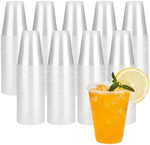 YEEHAW 7 oz Plastic Cups, 500 Pack - Clear Disposable Drinking Water Cups for Cold Beverages, Ideal for Party