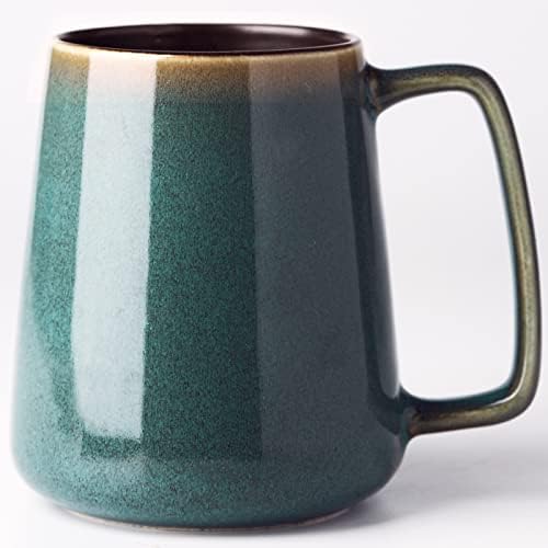 24 oz Large Ceramic Coffee Mugs, Extra Large Mug, Big Handle (24 oz green)