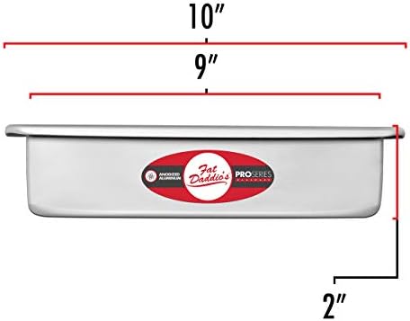 Fat Daddio's POB-9132 Sheet Cake Pan, 9 x 13 x 2 Inch, Silver
