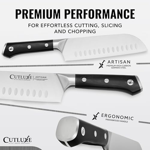 Cutluxe Chef Knife Set, 3-Piece Kitchen Knives – Razor Sharp German Steel