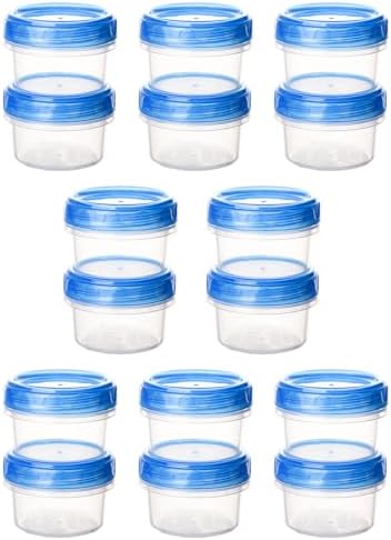 Salad Dressing Containers, [16 Pack*2 oz] Reusable Easy to Open Dressing, Condiment, Sauce, Dip Containers to Go With Leak-Proof Twist Top Lids, Bpa Free, Safe For Microwave, Freezer, Dishwasher
