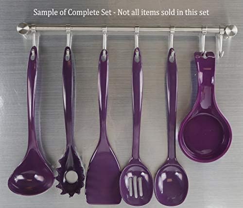 Reston Lloyd Melamine Soup Ladle Kitchen Utensil, Premium Quality Utensil with Heat Resistant Ergonomic Handle, Durable BPA-Free Plastic, 10.5 inch long, 6pc Set, Plum
