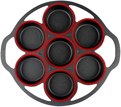 11.2" Pre-seasoned Cast Iron Muffin Pan with Heat Resistant Gloves