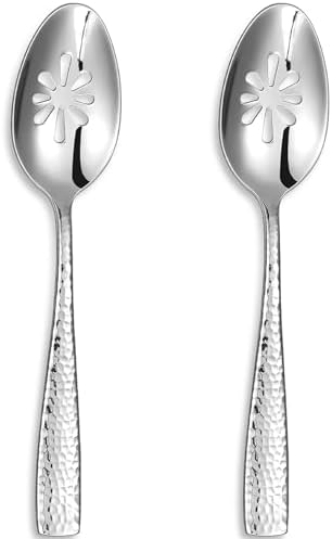 KEAWELL Premium Louis Hammered Slotted Spoons (Slotted Spoons, Set of 2)