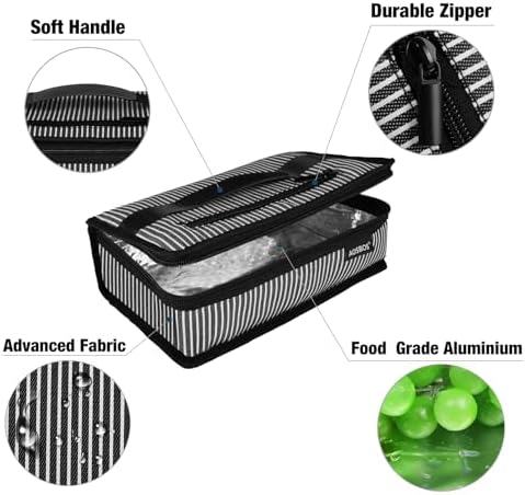Aosbos Small Insulated Lunch Bag,Compact Lunch Box For Work & Office