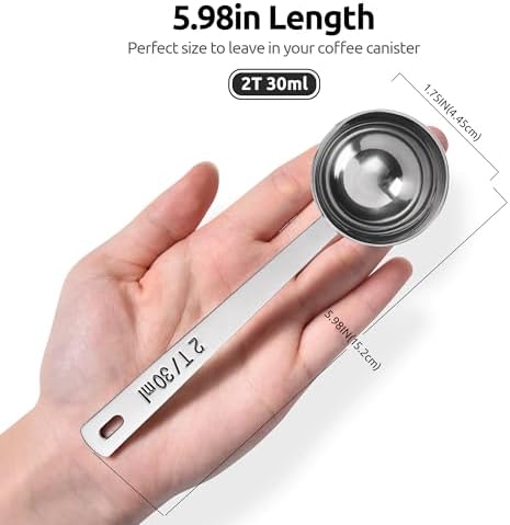 U-Taste Coffee Scoop 2 Tablespoon, 4.3in Long Handle Tbsp Measuring Spoon