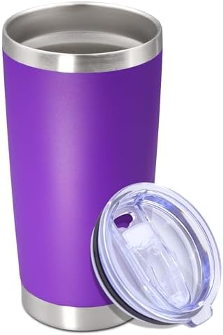 20 oz Tumbler Insulated Tumblers Stainless Steel Coffee Mug,Purple 1PCS