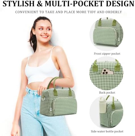 MEXS Insulated Lunch Bag for Women Men Large Reusable Lunch Box Adult Leakproof Portable Cooler Tote Bags for Work Picnic