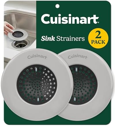 Cuisinart Stainless Steel Kitchen Sink Drain Strainer, 2-Pack, 4.35"