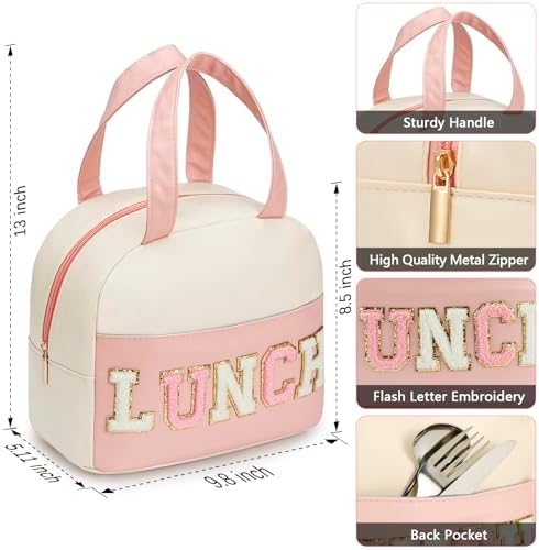 Lunch Bag for Women Insulated For Men PU leather Small Office Work lunch