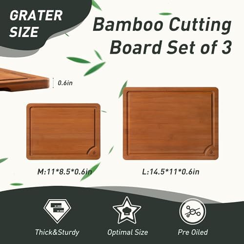 Bamboo Cutting Board Set Non Slip Feet Over Sink Day Gifts Best Mama Mommy Bonus Busy Mom Ever Christmas Xmas Birthday Law Step Stepmom Stepmother Who Have Everything Good Unique Useful Present