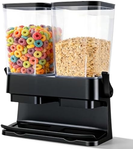Cereal Dispenser Countertop 2 Pack, Double 3L Airtight