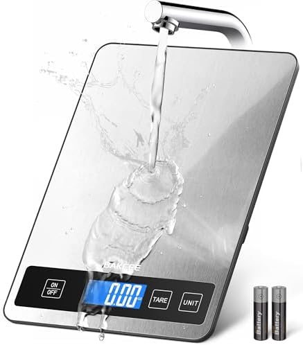 Food Scale, 33lb/15kg Kitchen Scale, 1g Precision, Black