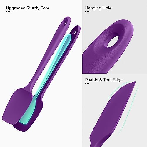 U-Taste Silicone Spatula Set 600°F High Heat Resistant, 4-Pcs, Purple