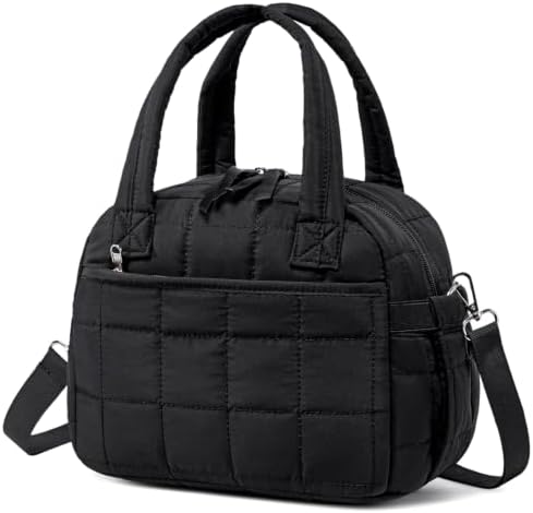 BTOOP Lunch Box for Women, Quilted Insulated Lunch Bag with Shoulder Strap