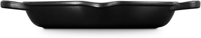 Le Creuset Enameled Cast Iron Signature Deep Round Grill, 9.75", Licorice