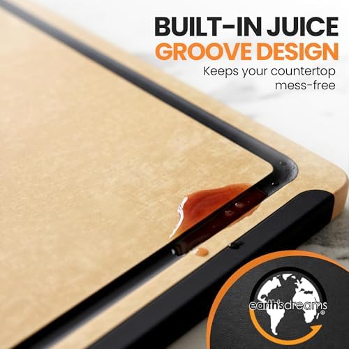 Composite Wood Cutting Board Set of 3, Built In Juice Groove