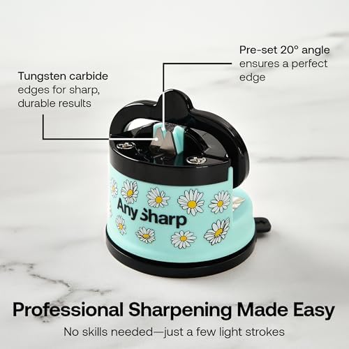 AnySharp – Editions – Easy to Use, Hands Free Knife Sharpener - Daisy