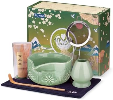 Matcha Whisk Set, Matcha Set Includes Bamboo Whisk, Ceramic Bowl