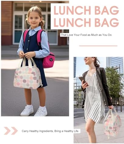 Lunch Bag for Women, Corduroy Large Insulated Lunch Box