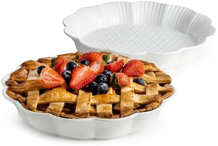 Pie Pan for Baking, 9 Inch Ceramic Pie Dish Non-Stick