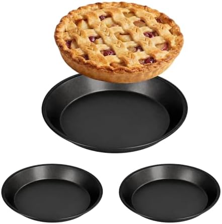 LISI 2 Pack 9 Inch Tart Pan, Nonstick Carbon Steel Fluted Baking Pan