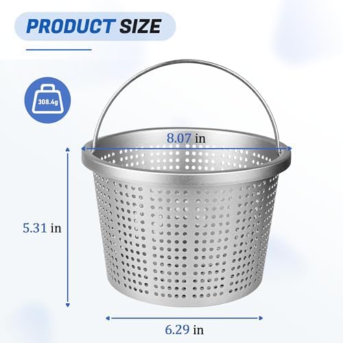 8" Inground Pool Skimmer Basket Replacement for Hayward SP1070, Pentair U-3