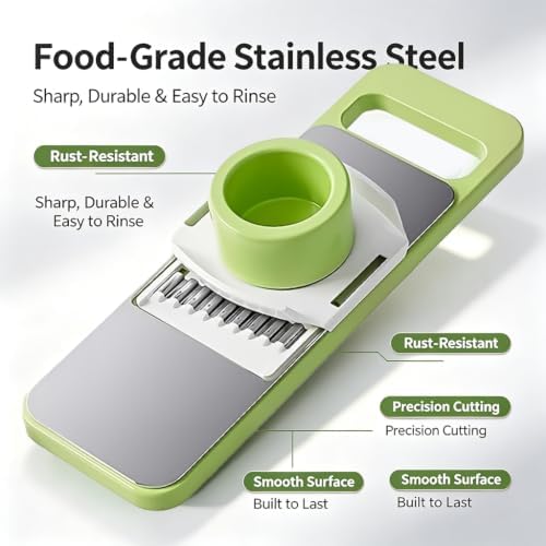 Vegetable Mandoline Slicer with 6 Interchangeable Blades, Kitchen Meal Prep