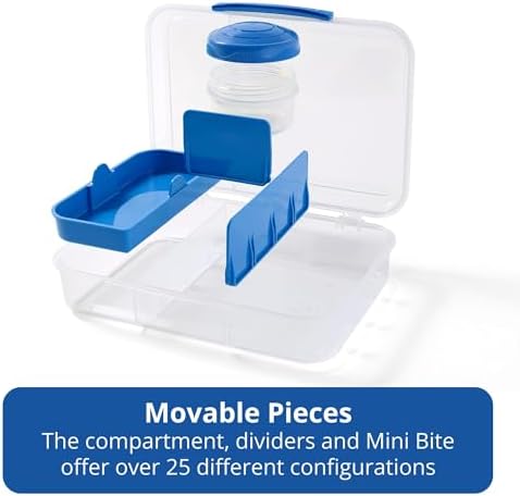 Rubbermaid Pack & Go 1.48 L Bento Create, 2-Pack, Meal Prep Containers with Compartments and Dividers