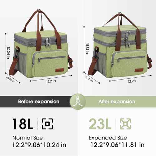 Maelstrom 23L Insulated Lunch Box, Expandable Double Deck Cooler Bag