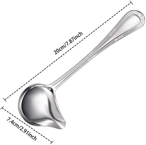 Patelai 2 Pcs Small Ladle Gravy Spoon Drizzle Spoon 1 oz Stainless Steel