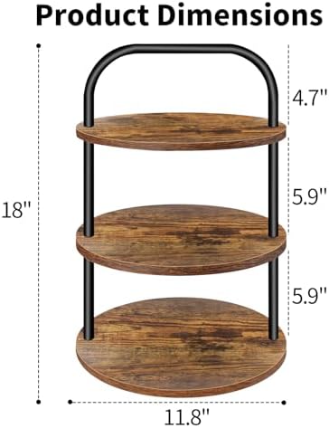 Cupcake Stand, 360° Rotating Wooden Cupcake Stand 3 Tier Large Dessert Table Display Set Cupcake Tower Tiered Tray Stand Serving Tray for Party Supplies Vendor Display Farmhouse Decor (2 Pack)