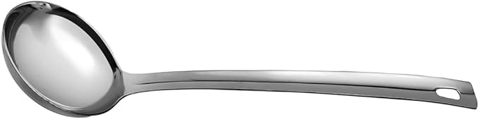 Stainless Steel Soup Ladle, Kitchen Cooking ladle,13" Metal Ladles, Durable Cooking Spoon Utensil- Long Handle and Ample Bowl Capacity Perfect for Stirring, Serving Soups, Heavy Duty Dishware Safe