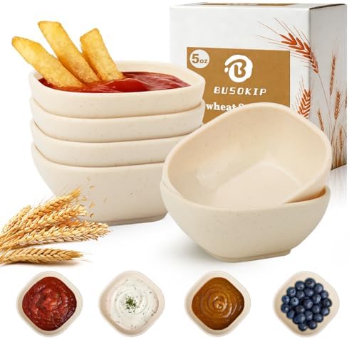 5 OZ Dipping Bowls Sets of 6, Small Bowls for Dips - Beige