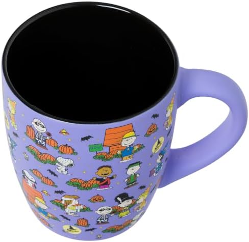 Silver Buffalo Peanuts Group Halloween Pumpkin Patch, Ceramic Mug, 25oz