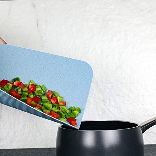 Chef Craft Eco-Friendly Wheat Straw Cutting Board with Durable Plastic Backing, 3-Piece Flexible Cutting Board Set (Pink, Blue, Green)