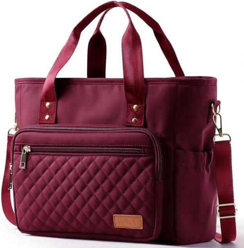 HOTOR Lunch Box Women Insulated Tote Bag Multiple Pockets Purple