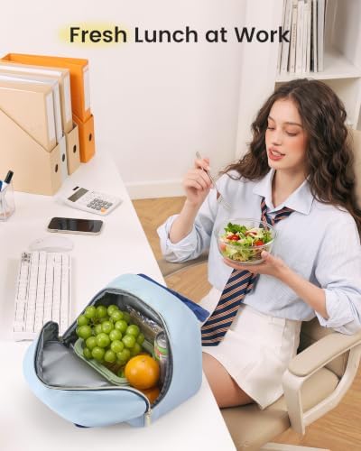 LOVEVOOK Insulated Lunch Bag for Women Men, Cute Fit and Fresh Lunch Box