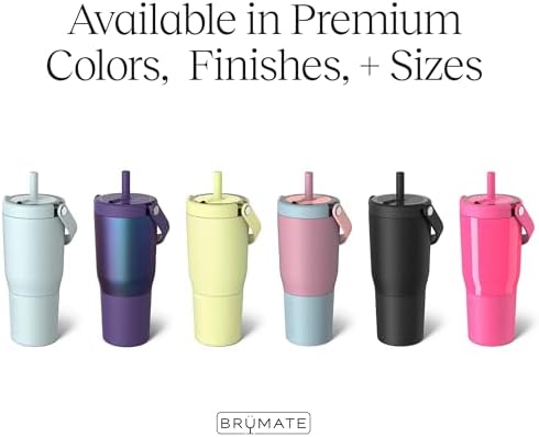 BrüMate Resa 25oz 100% Leakproof Travel Tumbler with Handle & Straw | Flexible SoftSip Straw | Silicone Sleeve for Durability | Stainless Steel | Cup Holder & Travel Friendly Water Bottle | (Mocha)