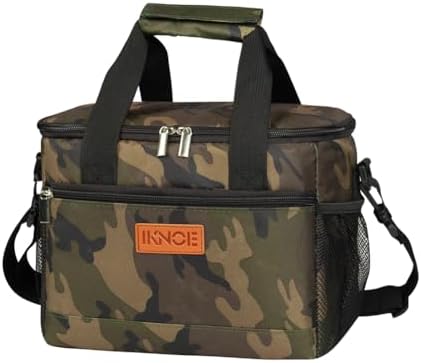 iknoe Insulated Lunch Bag, Foldable 8.5L Cooler Bag for Men & Women, Lunch Box