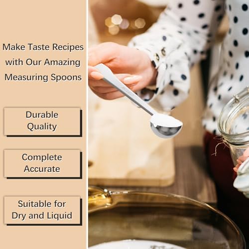 1PCS 1/2Tablespoon(1/2tbsp, 7.5ml) Extra-long Handle Measuring Spoon