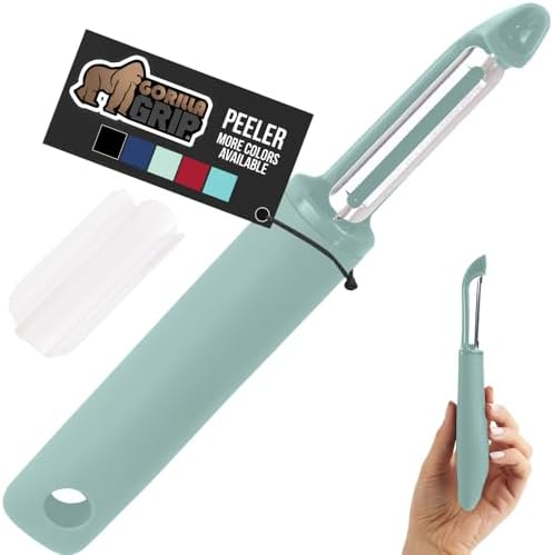 GORILLA GRIP® Patented BPA-Free Vegetable and Potato Peeler, Mint