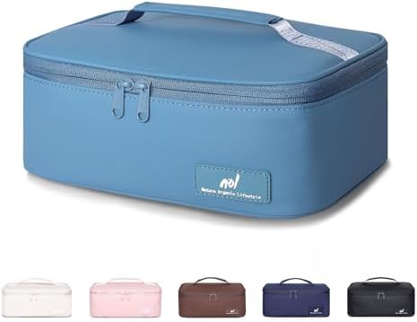 NOL Insulated Lunch Bag for Adults –Compact Cooler Lunch Box with Food-Grade Lining, Waterproof Lunch Bag for Work, Travel | Portable Thermal Meal Tote with Handle,Dusty blue