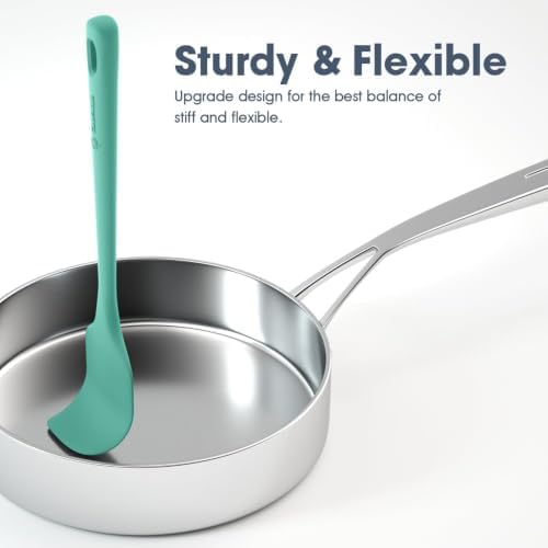 ChefAide 5 Pieces Silicone Spatulas Set, Heat Resistant Rubber Spatula