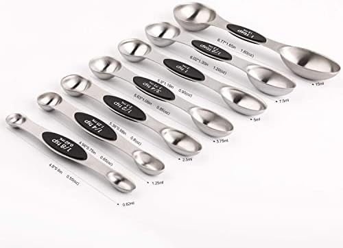 Magnetic Measuring Spoons Set Stainless Steel Stackable Measuring Spoons