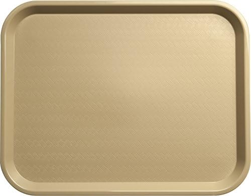 Carlisle FoodService Products Cafe Plastic Fast Food Tray, 14" x 18", Beige (Pack of 2)